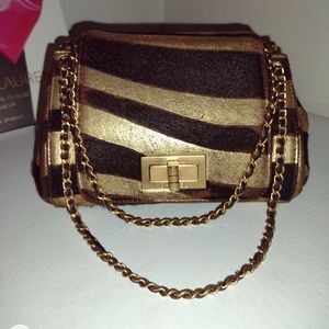 CHANEL 2000 Mini 2.55 Mademoiselle Lock Zebra Flap Bag